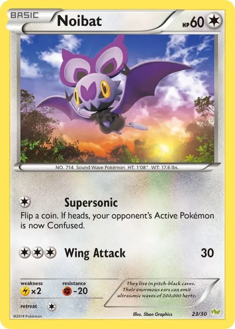 Carte Pokémon Sonistrelle 023/030, extension XY Kit du dresseur (Bruyverne)
