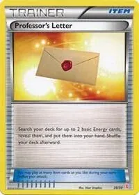 Carte Pokémon Lettre du Professeur 028/030, extension XY Kit du dresseur (Nymphali)