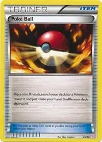 Carte Pokémon Poké Ball 026/030, extension XY Kit du dresseur (Nymphali)