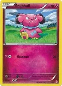 Carte Pokémon Snubbull 027/030, extension XY Kit du dresseur (Nymphali)