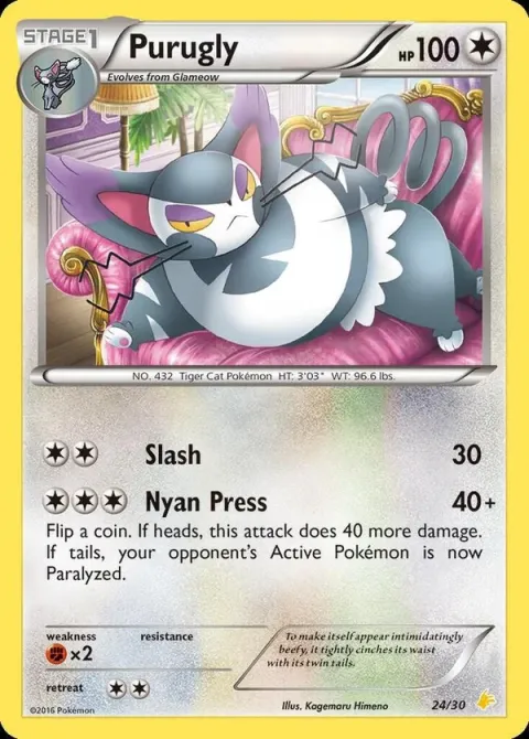 Carte Pokémon Chaffreux 024/030, extension XY Kit du dresseur (Pikachu Libre)