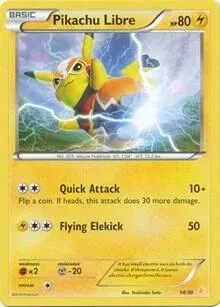 Carte Pokémon Pikachu Catcheur 014/030, extension XY Kit du dresseur (Pikachu Libre)
