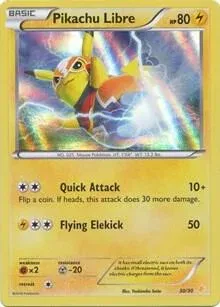 Carte Pokémon Pikachu Catcheur 030/030, extension XY Kit du dresseur (Pikachu Libre)