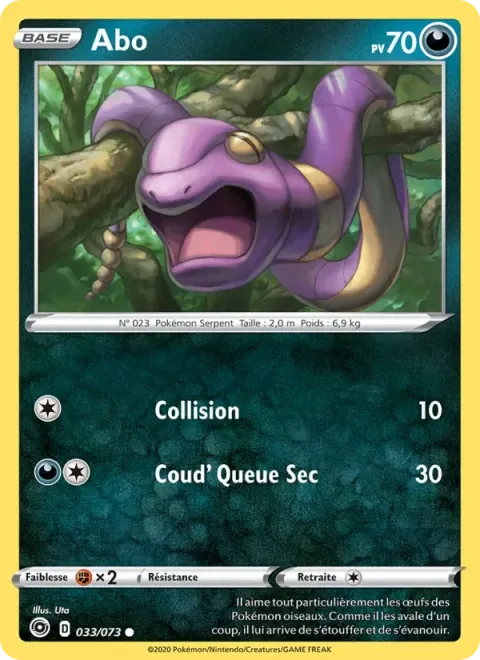 Carte Pokémon Abo 033/073, extension La Voie du Maître