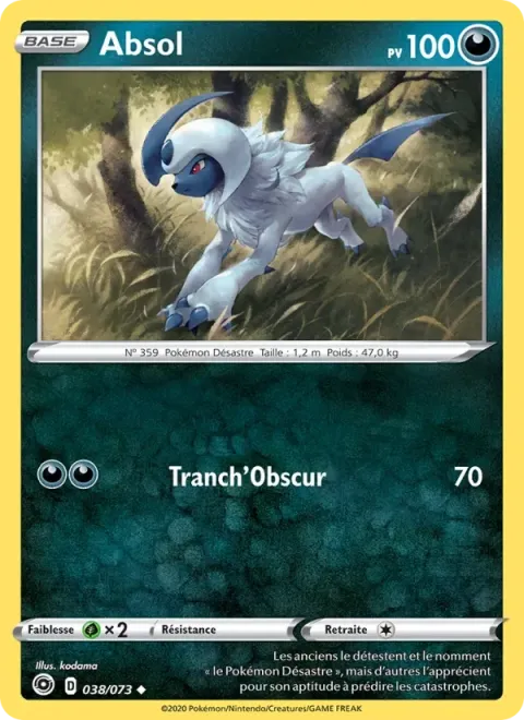 Carte Pokémon Absol 038/073, extension La Voie du Maître