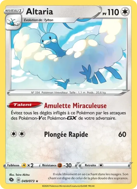 Carte Pokémon Altaria 049/073, extension La Voie du Maître