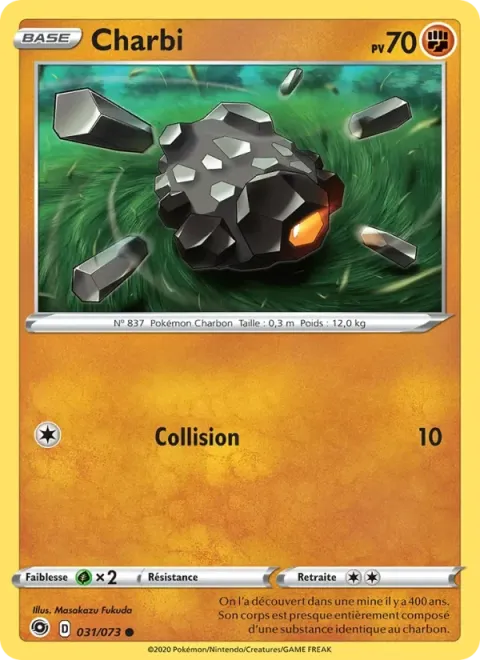 Carte Pokémon Charbi 031/073, extension La Voie du Maître