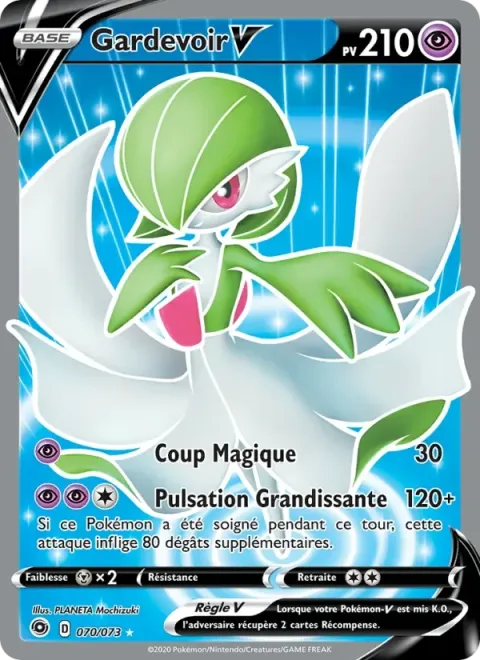 Carte Pokémon Gardevoir V 070/073, extension La Voie du Maître