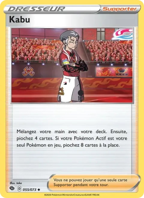 Carte Pokémon Kabu 055/073, extension La Voie du Maître