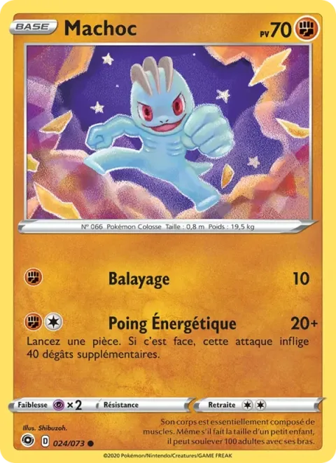 Carte Pokémon Machoc 024/073, extension La Voie du Maître