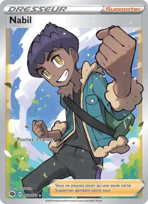Carte Pokémon Nabil 073/073, extension La Voie du Maître