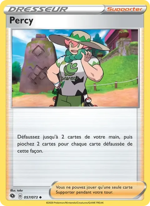 Carte Pokémon Percy 057/073, extension La Voie du Maître