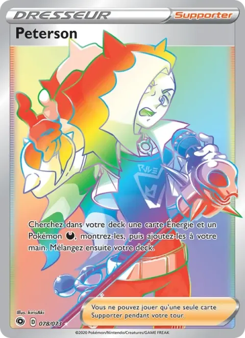 Carte Pokémon Peterson 078/073, extension La Voie du Maître