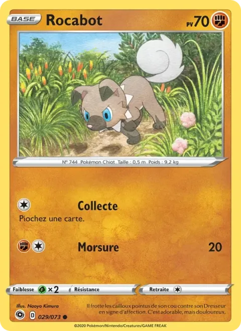 Carte Pokémon Rocabot 029/073, extension La Voie du Maître