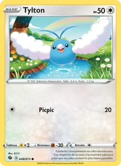 Carte Pokémon Tylton 048/073, extension La Voie du Maître