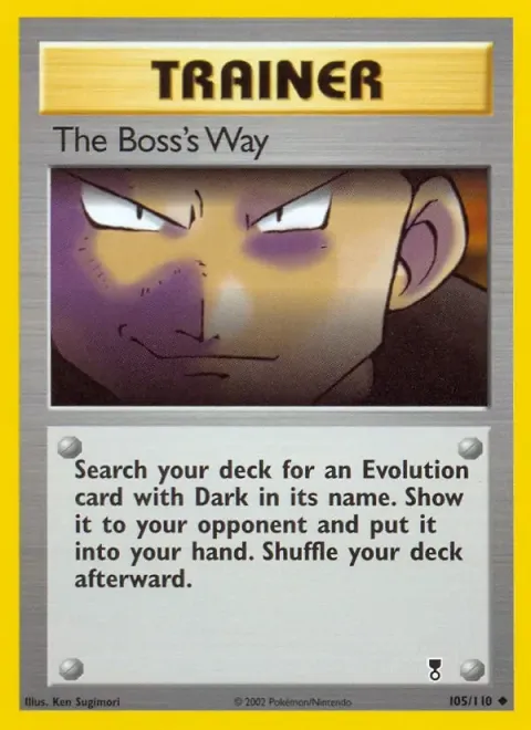Carte Pokémon À la façon du Boss 105/110, extension Legendary Collection (sortie anglaise)