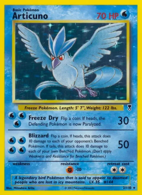 Carte Pokémon Artikodin 002/110, extension Legendary Collection (sortie anglaise)