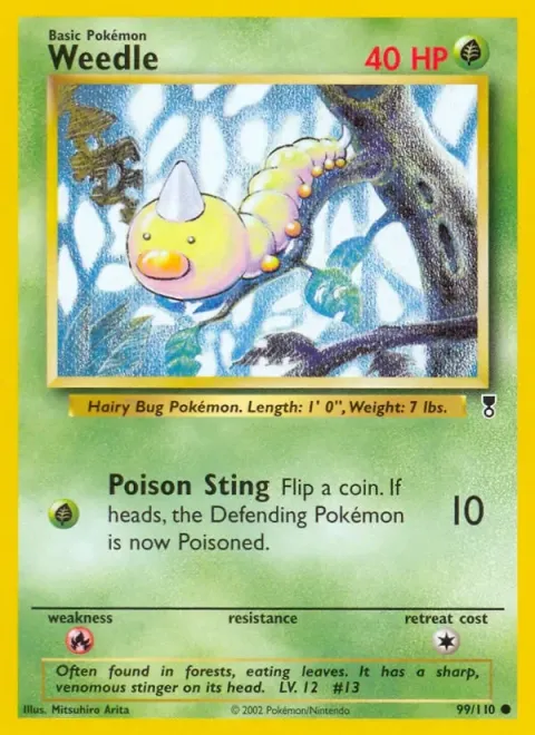 Carte Pokémon Aspicot 099/110, extension Legendary Collection (sortie anglaise)