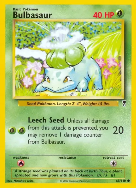 Carte Pokémon Bulbizarre 068/110, extension Legendary Collection (sortie anglaise)