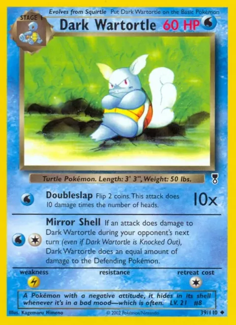 Carte Pokémon Carabaffe obscur 039/110, extension Legendary Collection (sortie anglaise)