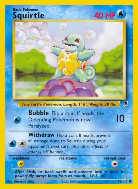 Carte Pokémon Carapuce 095/110, extension Legendary Collection (sortie anglaise)