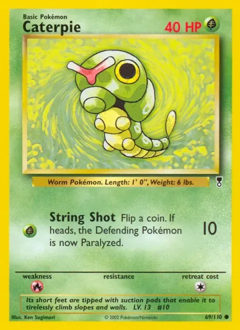 Carte Pokémon Chenipan 069/110, extension Legendary Collection (sortie anglaise)