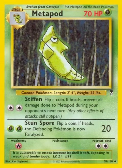 Carte Pokémon Chrysacier 054/110, extension Legendary Collection (sortie anglaise)