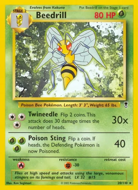 Carte Pokémon Dardargnan 020/110, extension Legendary Collection (sortie anglaise)
