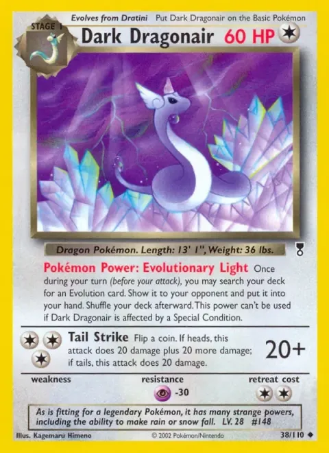 Carte Pokémon Draco obscur 038/110, extension Legendary Collection (sortie anglaise)