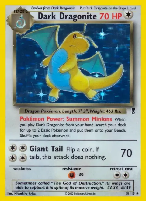 Carte Pokémon Dracolosse obscur 005/110, extension Legendary Collection (sortie anglaise)
