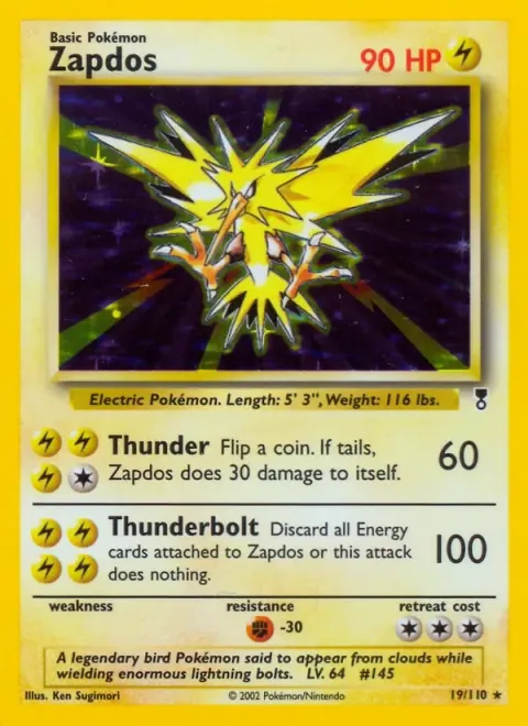 Carte Pokémon Électhor 019/110, extension Legendary Collection (sortie anglaise)