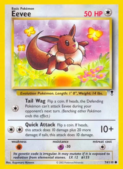 Carte Pokémon Évoli 074/110, extension Legendary Collection (sortie anglaise)