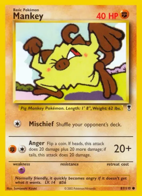 Carte Pokémon Férosinge 081/110, extension Legendary Collection (sortie anglaise)