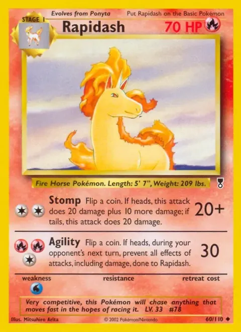 Carte Pokémon Galopa 060/110, extension Legendary Collection (sortie anglaise)