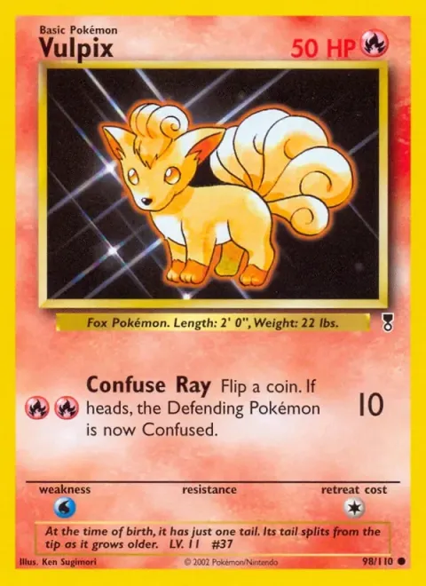 Carte Pokémon Goupix 098/110, extension Legendary Collection (sortie anglaise)