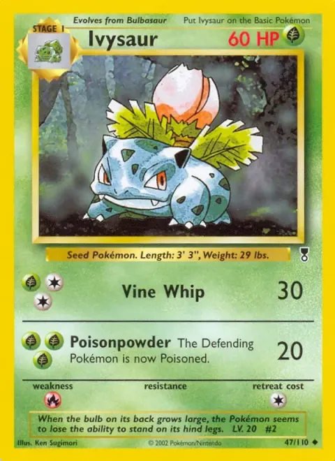 Carte Pokémon Herbizarre 047/110, extension Legendary Collection (sortie anglaise)