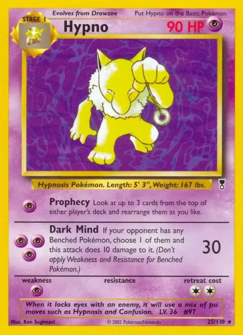 Carte Pokémon Hypnomade 025/110, extension Legendary Collection (sortie anglaise)