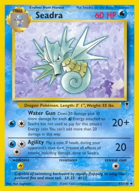 Carte Pokémon Hypocéan 063/110, extension Legendary Collection (sortie anglaise)