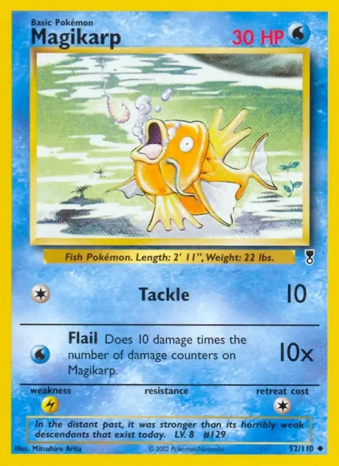 Carte Pokémon Magicarpe 052/110, extension Legendary Collection (sortie anglaise)