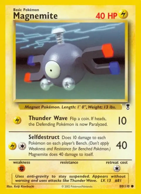 Carte Pokémon Magnéti 080/110, extension Legendary Collection (sortie anglaise)