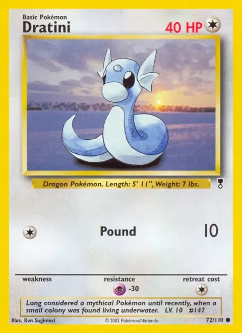 Carte Pokémon Minidraco 072/110, extension Legendary Collection (sortie anglaise)