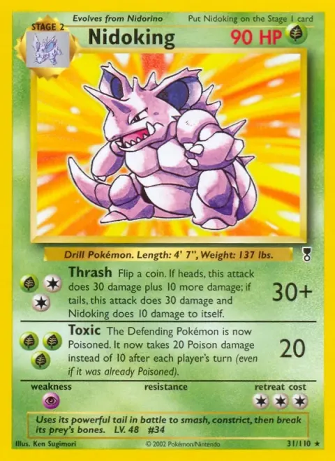 Carte Pokémon Nidoking 031/110, extension Legendary Collection (sortie anglaise)