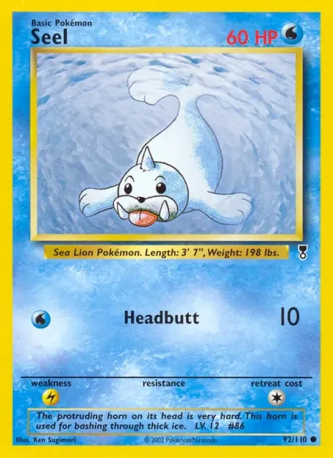Carte Pokémon Otaria 092/110, extension Legendary Collection (sortie anglaise)