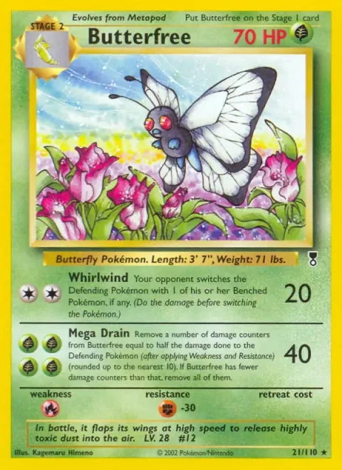 Carte Pokémon Papilusion 021/110, extension Legendary Collection (sortie anglaise)