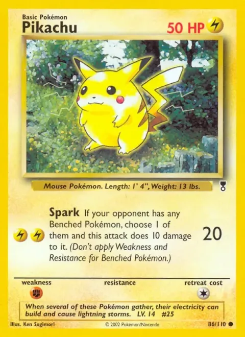 Carte Pokémon Pikachu 086/110, extension Legendary Collection (sortie anglaise)