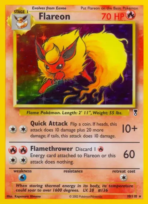 Carte Pokémon Pyroli 010/110, extension Legendary Collection (sortie anglaise)