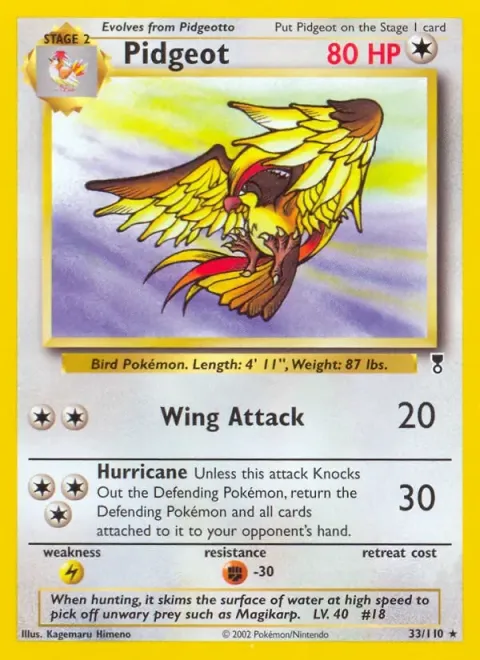 Carte Pokémon Roucarnage 033/110, extension Legendary Collection (sortie anglaise)