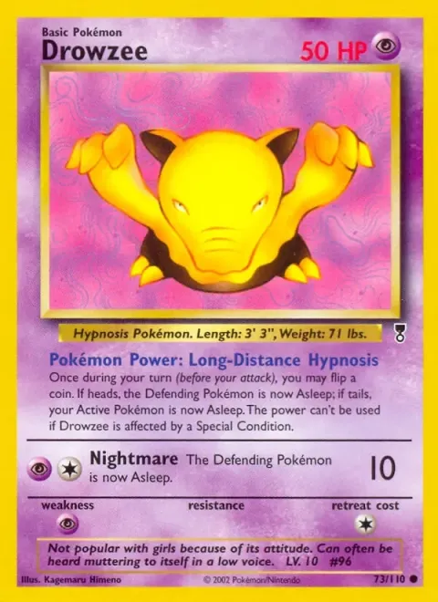 Carte Pokémon Soporifik 073/110, extension Legendary Collection (sortie anglaise)