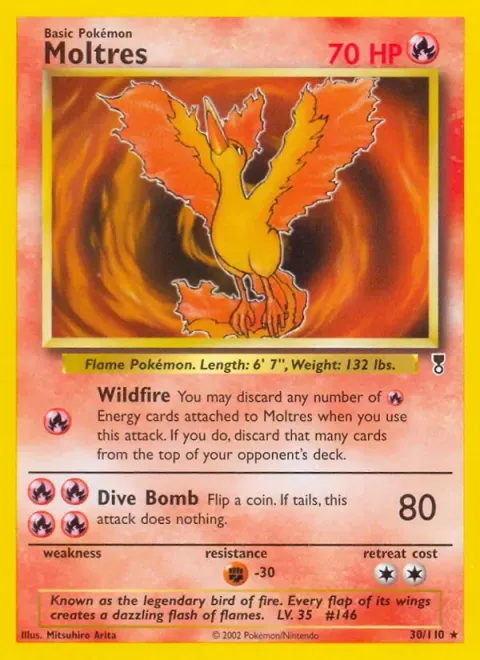 Carte Pokémon Sulfura 030/110, extension Legendary Collection (sortie anglaise)