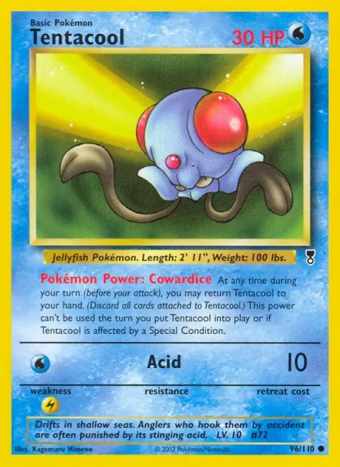 Carte Pokémon Tentacool 096/110, extension Legendary Collection (sortie anglaise)